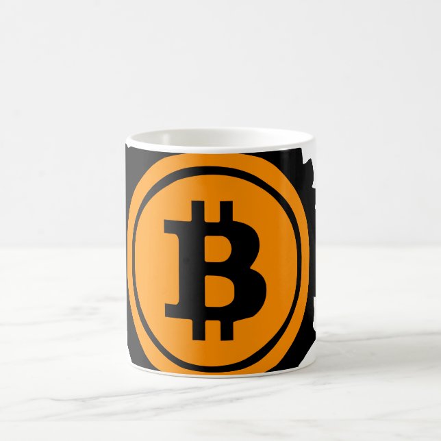 Caneca De Café Logotipo Bitmoney Crypto Currency (Centro)