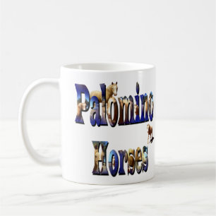 Caneca De Café Logotipo Com Cavalos De Palomino,