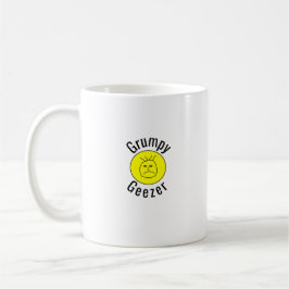 Caneca De Café Logotipo curvo pequeno do Grumpy Geezer