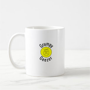 Caneca De Café Logotipo curvo pequeno do Grumpy Geezer