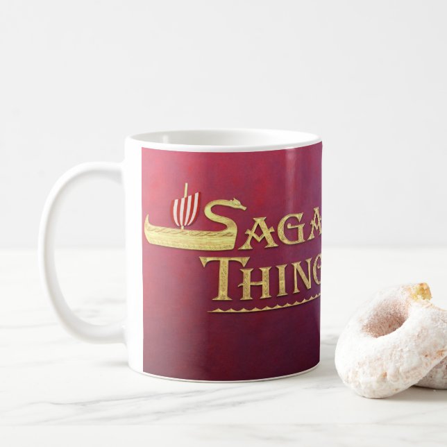 Caneca De Café Logotipo da coisa da saga (Com Donut)