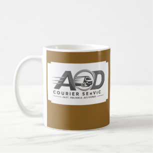 Caneca De Café Logotipo da Empresa Marrom