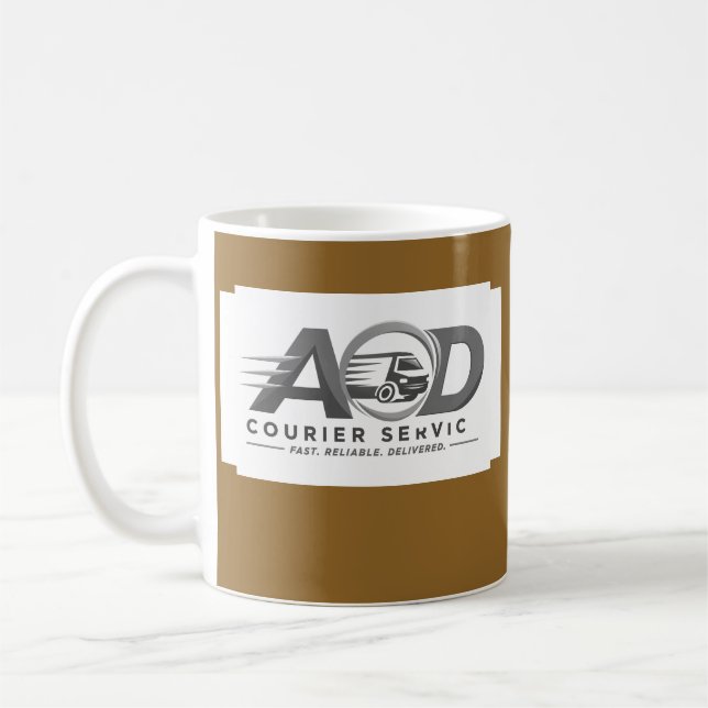 Caneca De Café Logotipo da Empresa Marrom (Esquerda)