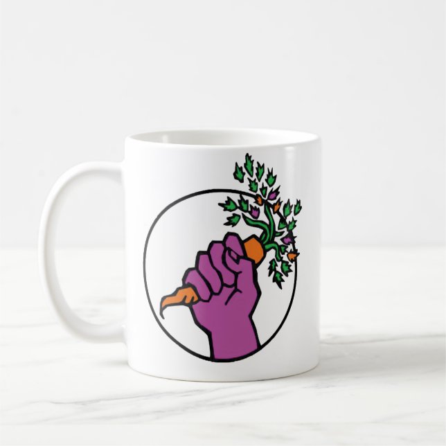 Caneca De Café logotipo da Food Not Bombs (Esquerda)