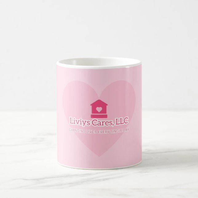 Caneca De Café Logotipo da Liviys Cares (Centro)