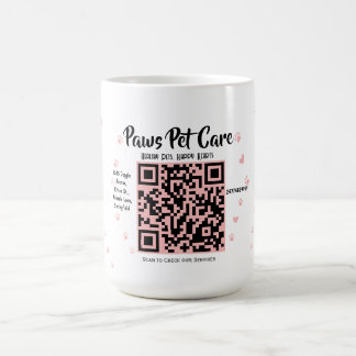 Caneca De Café Logotipo da Loja de Animais Paws Pet Care Nome Cód