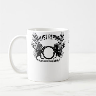 Caneca De Café Logotipo da República Ateia Estrelas Cadentes