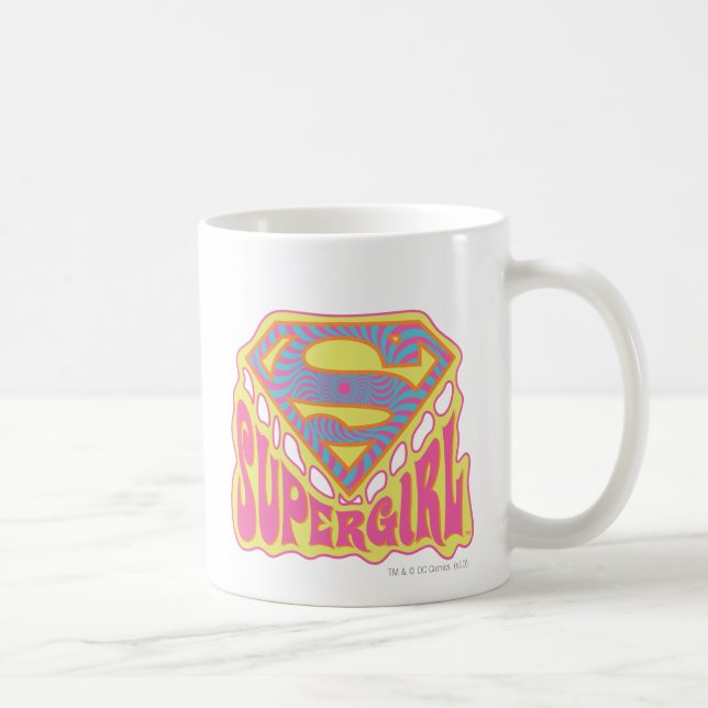 Caneca De Café Logotipo da Supergirl Groovy (Direita)