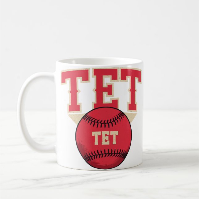 Caneca De Café Logotipo de Baseball TET (Esquerda)