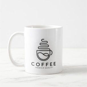 Caneca De Café Logotipo de Café Minimalista de Alta Qualidade