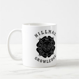 Caneca De Café Logotipo de conhecimento Hillmax Preto Branco