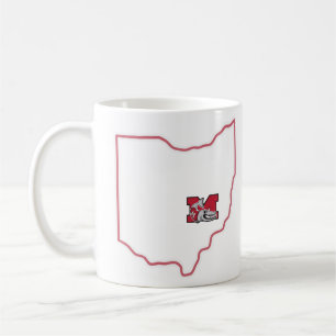 Caneca De Café Logotipo de Contorno da Universidade de Ohio de Mu