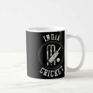 Caneca De Café Logotipo de críquete da Índia vintage