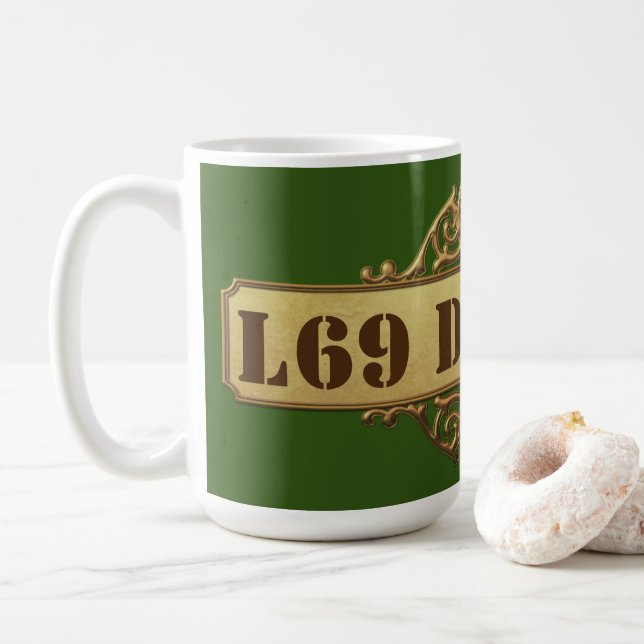 caneca de café "Logotipo de design L69" (Com Donut)