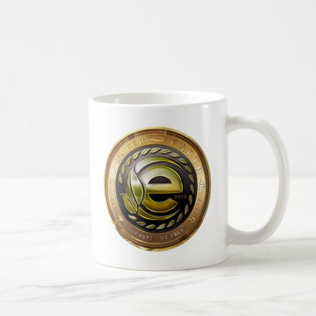 Caneca De Café Logotipo de Earthcoin (Direita)