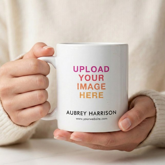 Caneca De Café Logotipo de empresa mínimo simples (Criador carregado)