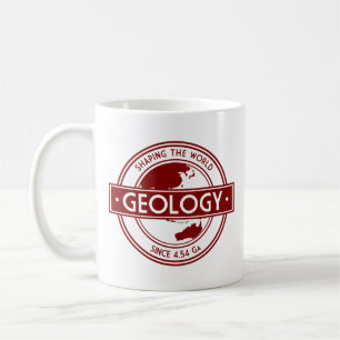 Caneca De Café Logotipo de Geologia - Moldando o Mundo (Ásia/Aust