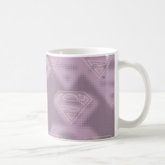 Caneca De Café Logotipo de Halftone Puro da Supergirl (Direita)