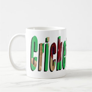 Caneca De Café Logotipo de jogo de críquete, Mug de Café Branco