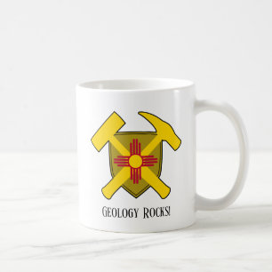 Caneca De Café Logotipo de martelo de sinalizador "Geology Rocks"