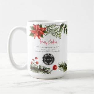 Caneca De Café Logotipo de Natal de Negócios Funcionários Marketi