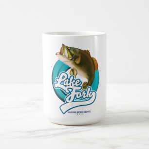 Caneca De Café Logotipo de Pesca do Lago Fork Texas.