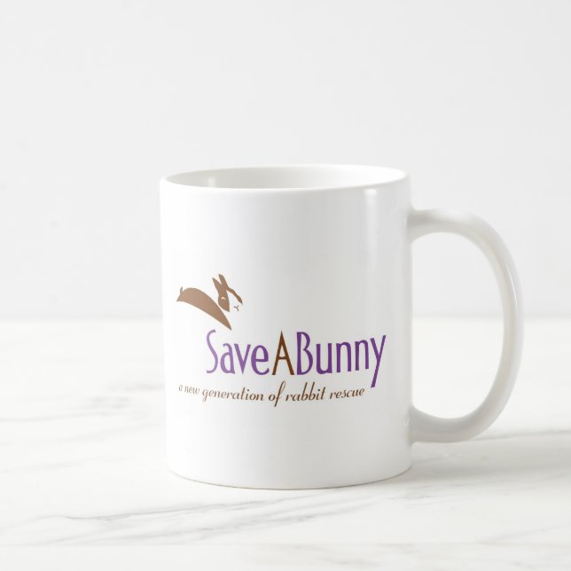 Caneca De Café Logotipo de SaveABunny (Direita)