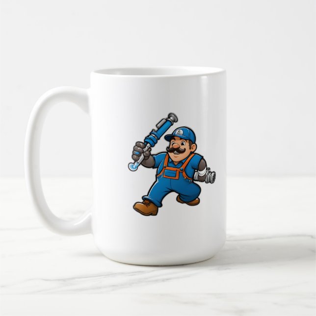 Caneca De Café logotipo de serviços de canalização (Esquerda)