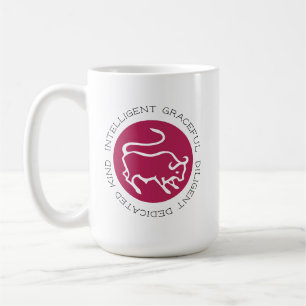 Caneca De Café Logotipo de Touro Touro Signo Zodiacal Astrologia