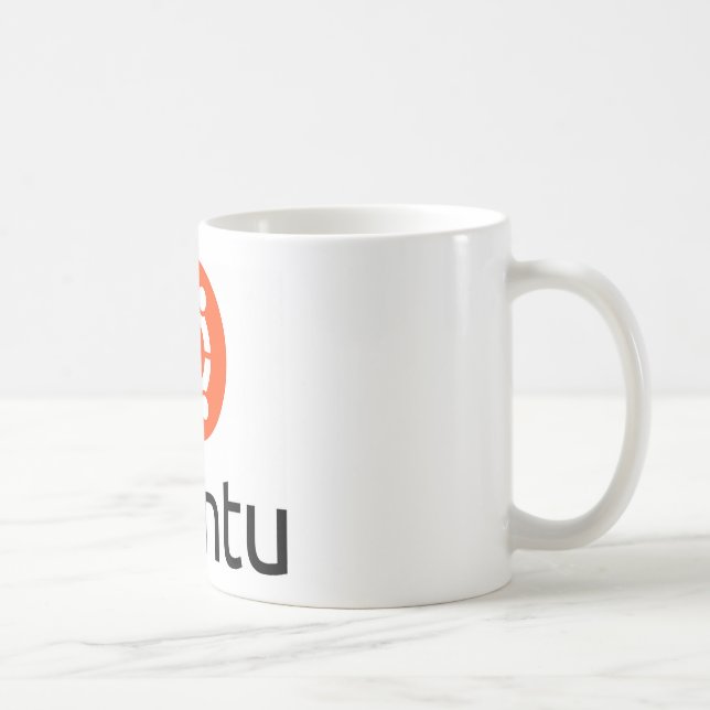 Caneca De Café Logotipo de Ubuntu Linux (Direita)