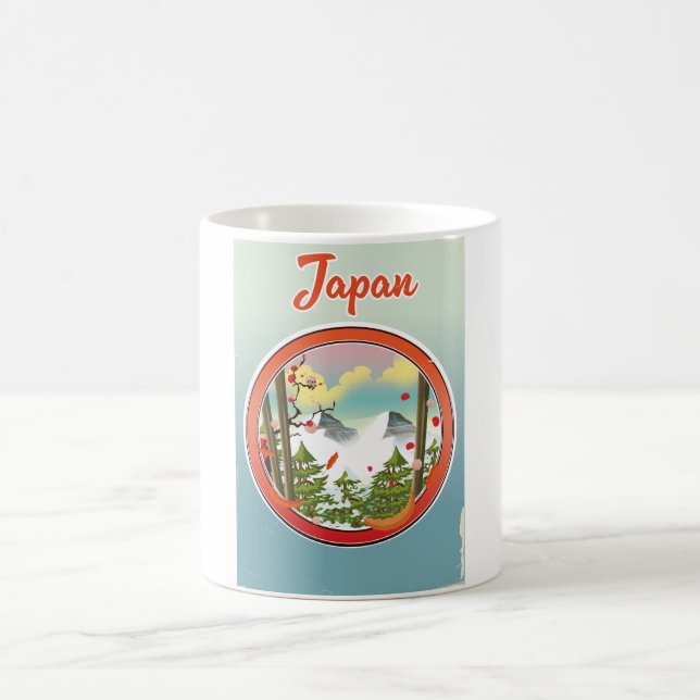Caneca De Café logotipo de viagem Japão (Centro)