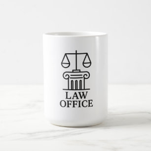 Caneca De Café Logotipo do Escritório de Direito Elegante