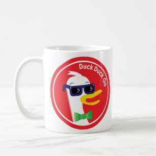 Caneca De Café Logotipo do Ícone de Óculos Solares Duckduckgo