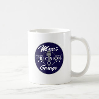 Caneca De Café Logotipo do padrão da garagem da precisão de Matt