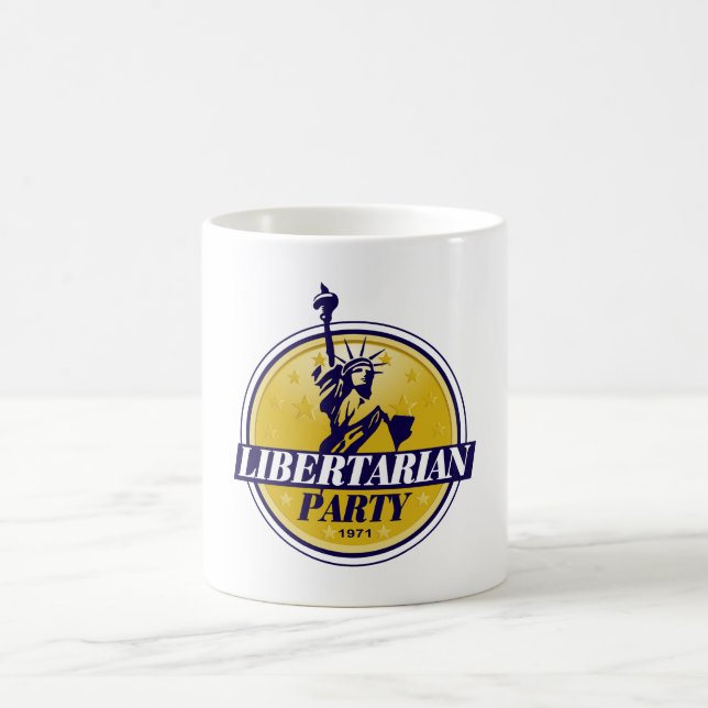 Caneca De Café Logotipo do partido político do libertário (Centro)