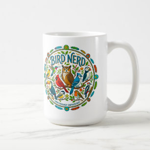 Caneca De Café Logotipo do Pássaro Nerd