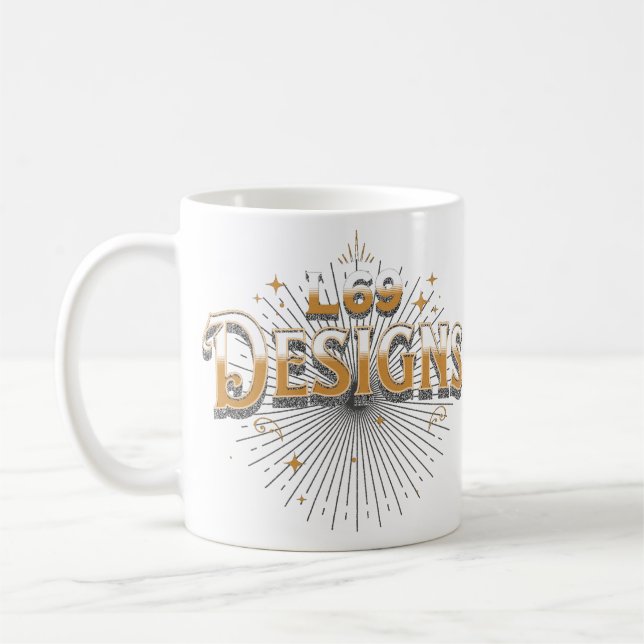 Caneca De Café Logotipo dos DESIGNS L69 (Esquerda)
