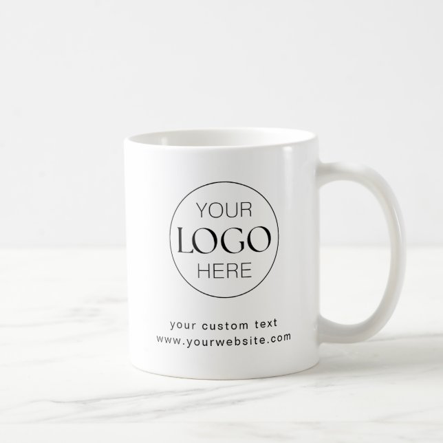 Caneca De Café Logotipo Empresarial Personalizado (Direita)