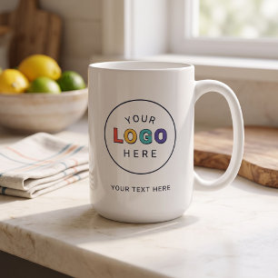 Caneca De Café Logotipo Empresarial Personalizado