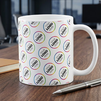 Caneca De Café Logotipo Empresarial Personalizado em Azulejos - P
