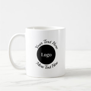 Caneca De Café Logotipo Empresarial Personalizado Moderno e Texto