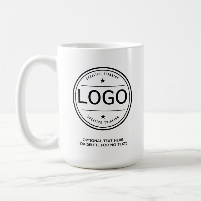 Caneca De Café Logotipo Empresarial Personalizado Simples (Esquerda)