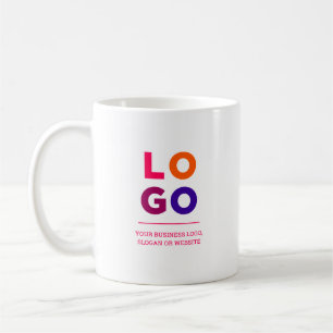 Caneca De Café Logotipo Empresarial Promocional e Texto Magenta R