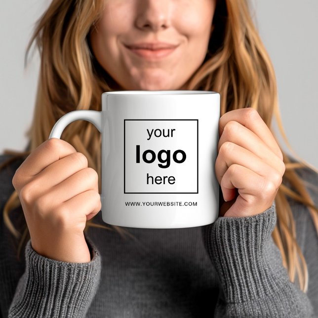Caneca De Café Logotipo Empresarial Promocional Moderno (Business Logo Modern Promotional Coffee Mug)