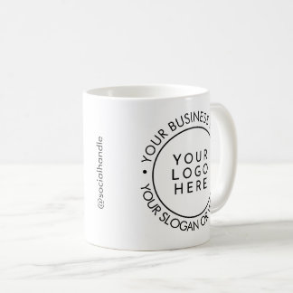 Caneca De Café Logotipo Empresarial Redondo Moderno Promocional