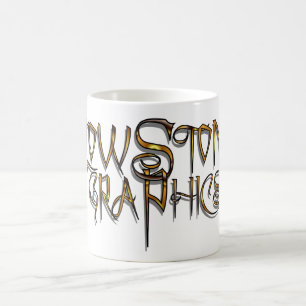 Caneca De Café Logotipo gráfico fllowstone - ouro