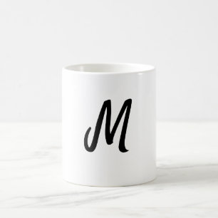 Caneca De Café logotipo minimalista simples de monograma personal