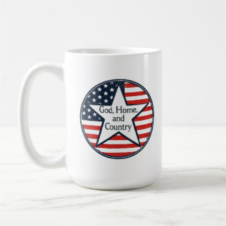 Caneca De Café logotipo patriota dos EUA Deus Lar País bandeira d