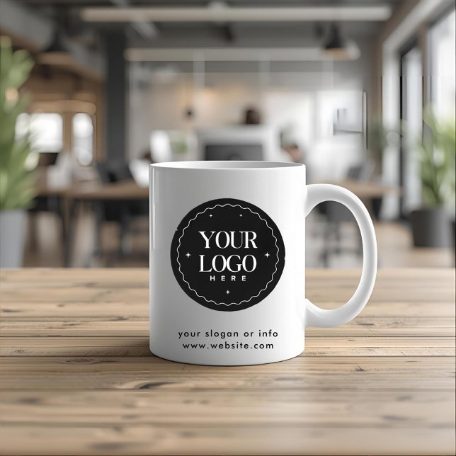 Caneca De Café Logotipo Personalizado da Empresa | Presente Empre (Criador carregado)