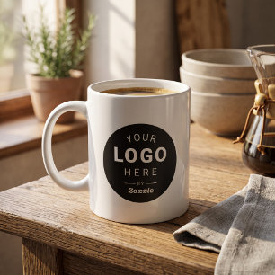 Caneca De Café Logotipo Personalizado da Marca Empresarial